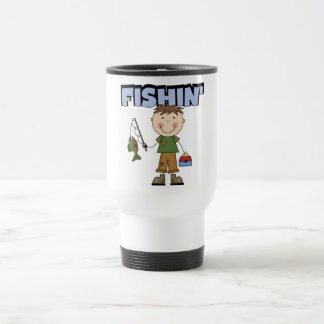 Caneca Térmica Camiseta e presentes do menino de Fishin