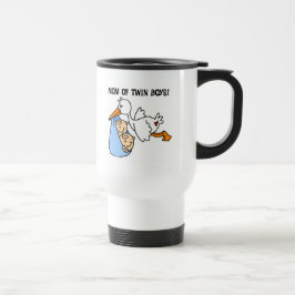 Caneca Térmica Camiseta e presentes gêmeos da Mamã-Cegonha dos
