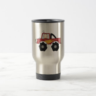 Caneca Térmica Camiseta e presentes vermelhos do monster truck
