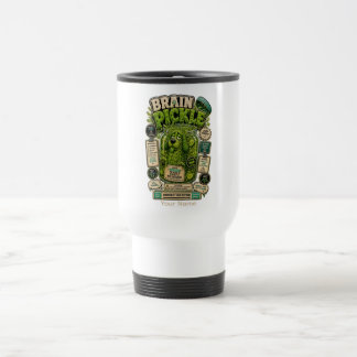 Caneca Térmica Camiseta engraçada personalizada Brain Pickle para