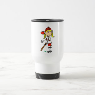 Caneca Térmica Camisetas de beisebol da garota ao bastão