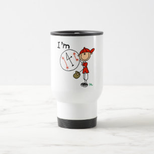 Caneca Térmica Camisetas de beisebol de menino com 4 anos e prese