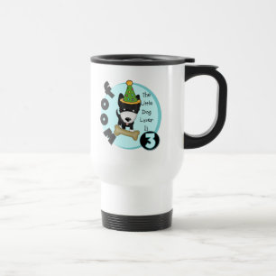 Caneca Térmica Camisetas e dotes para aniversário de 3 anos de cã