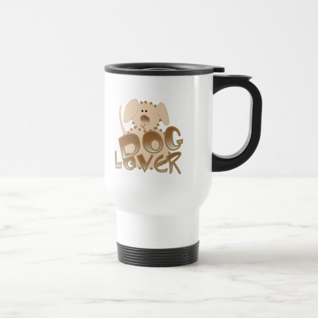 Caneca Térmica Camisetas e presentes do cão marrom (Direita)