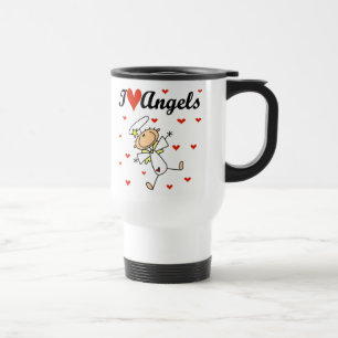 Caneca Térmica Camisetas e Presentes Eu Amo Anjos