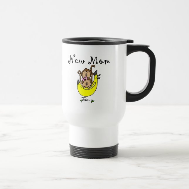Caneca Térmica Camisetas gêmeos e mães novas (Direita)