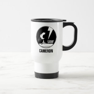 Caneca Térmica Camisetas Rock Snoopy Howling Adicione seu nom