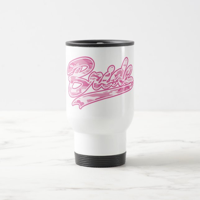 Caneca Térmica Camouflage militar rosa (Centro)