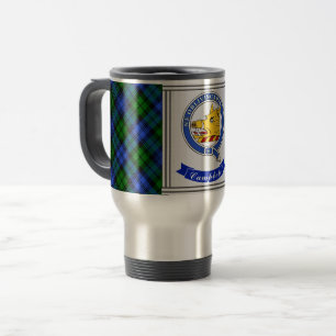 Caneca Térmica Campbell Clan Crachá & Tartan Personalizado