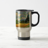 Campo de trigo Van Gogh com ciprestes na Haute Gal