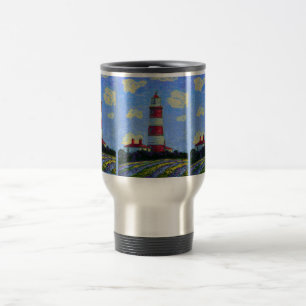Caneca Térmica Campos Pastel do farol e da lavanda