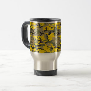 Caneca Térmica Camuflagem Amarela e Verde, Militar, Exército