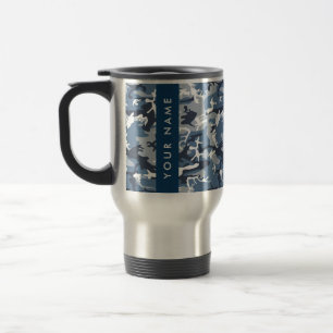 Caneca Térmica Camuflagem Azul Neve de Inverno Personalize seu no