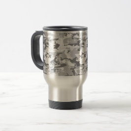 Caneca Térmica Camuflagem Cinza de Neve de Inverno, Militar, Exér