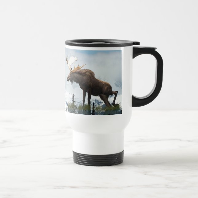 Caneca Térmica Canadiano Moose & Mountain Willife Nature (Direita)