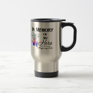 Caneca Térmica Cancer de tiróide na memória de meu herói