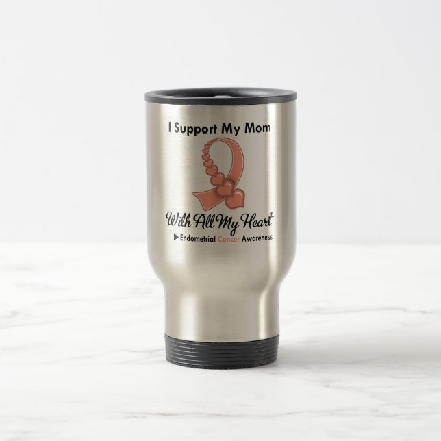 Caneca Térmica Cancer Endometrial eu apoio minha mamã (Centro)