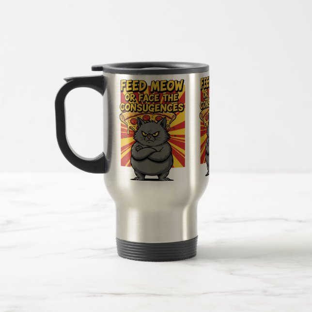 Caneca Térmica "Caneca de Pizza Engraçada – Fatia de Felicidade p (Esquerda)