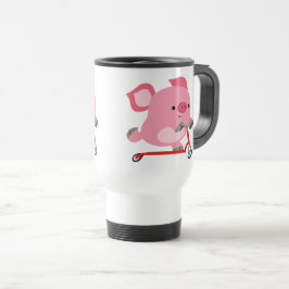 Caneca Térmica Caneta Viagem ao trabalho De Cartoon Cortante De P