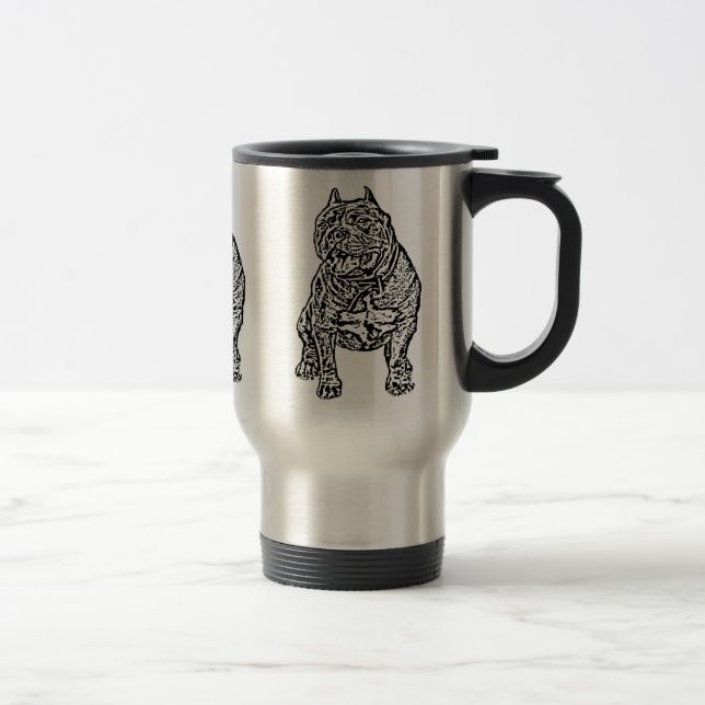 Caneca Térmica Cão americano da intimidação (Direita)