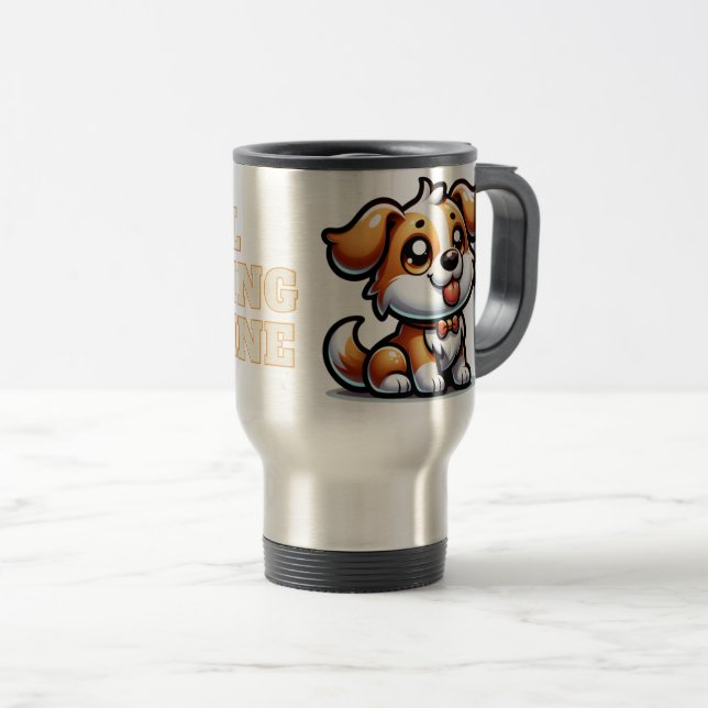 Caneca Térmica cão, amor de cachorrinho (Frente Esquerda)