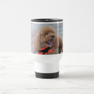 Caneca Térmica Cão bonito de Cockapoo com veste de vida