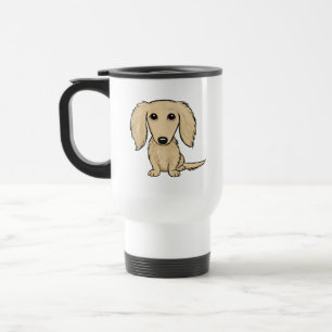 Caneca Térmica Cão de creme de cabelos compridos do Wiener dos