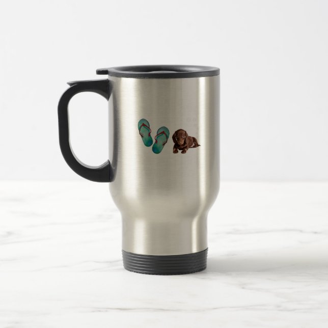 Caneca Térmica Cão de Dachshund (Esquerda)