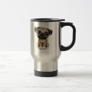 Caneca Térmica Cão de filhote de cachorro bonito do Pug que vest