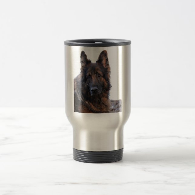 Caneca Térmica Cão de german shepherd customizável (Centro)