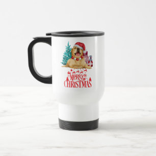Caneca Térmica Cão de natal bonito