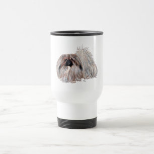 Caneca Térmica Cão de Pekingese em Pé