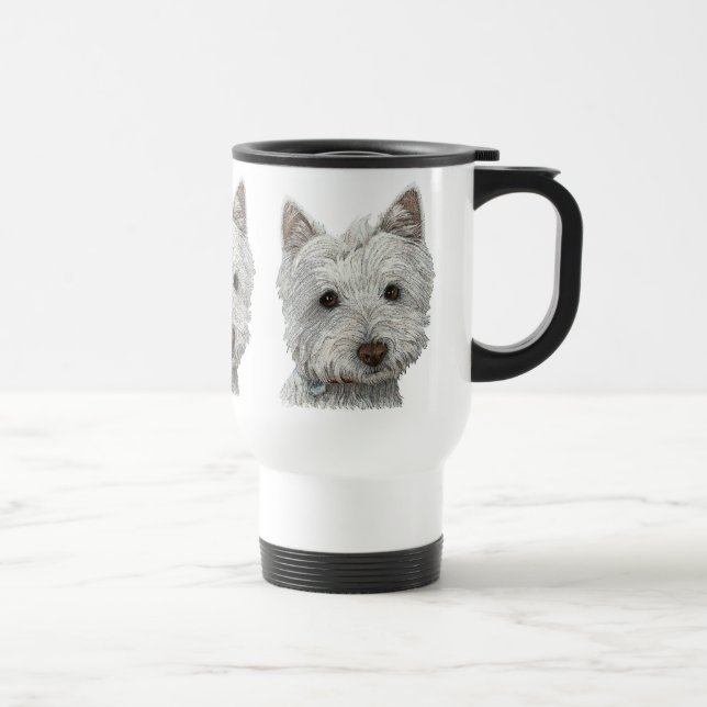 Caneca Térmica Cão de Westie (Direita)