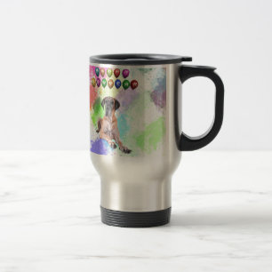 Caneca Térmica Cão Dogue Alemão Desejando Feliz Ano Novo