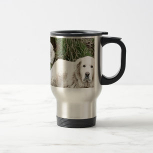 Caneca Térmica Cão e filhote de cachorro de grandes Pyrenees