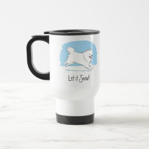 Caneca Térmica Cão esquimó americano deixe nevar Feriado de Eskie