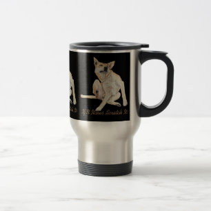 Caneca Térmica cão itchy que risca a pintura com slogan engraça