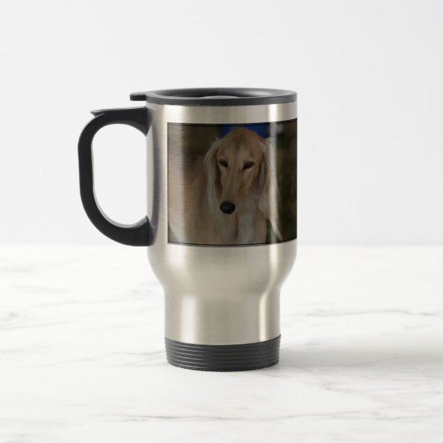 Caneca Térmica Cão louro de Saluki (Esquerda)