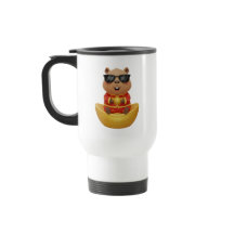 Capivara da Prosperidade com Yuanbao Dourado