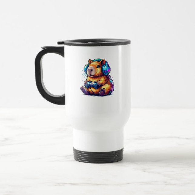 Caneca Térmica Capivara Fofo de Jogos (Esquerda)