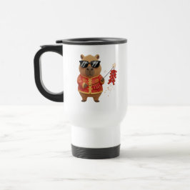 Caneca Térmica Capivara Fogueira Festiva Ano Novo Lunar