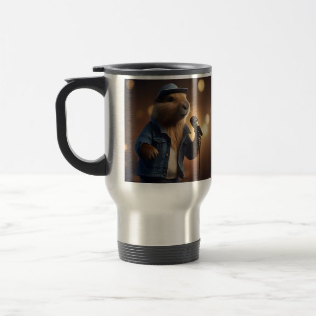 Caneca Térmica "Capybara Cowboy: Serenading the Wild West" (Esquerda)