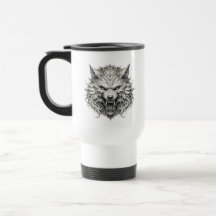 Cara de Lobo Majestoso com Texto Personalizado Tér