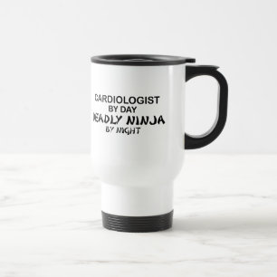 Caneca Térmica Cardiologista Ninja mortal em a noite