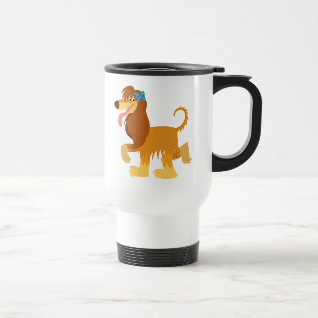 Caneca Térmica Caricatura em branco, Viagem ao trabalho afegã de  (Direita)