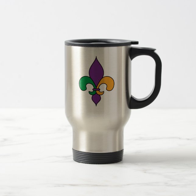 Caneca Térmica Carnaval de Louisiana Fleur de Lis (Direita)