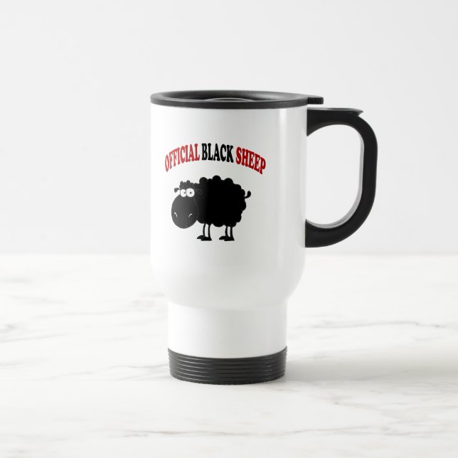Caneca Térmica Carneiro preto engraçado (Direita)