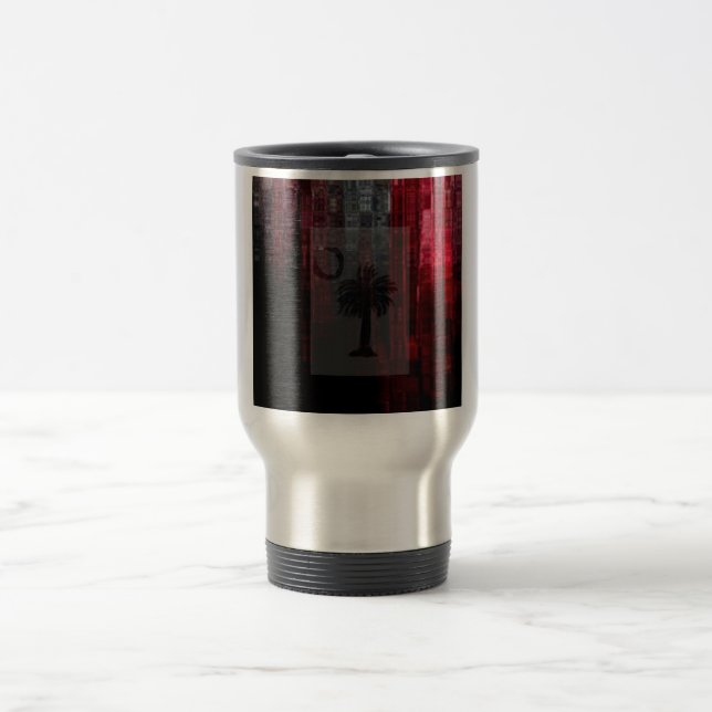 Caneca Térmica Carolina Palm - Burgandy design (Centro)