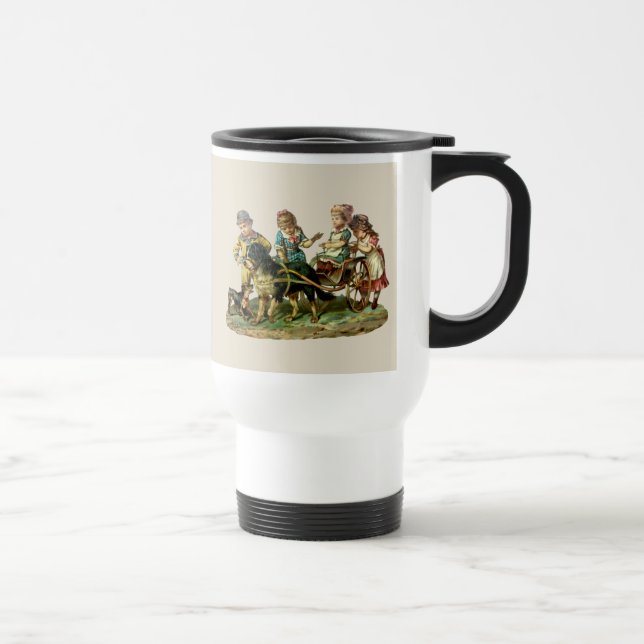 Caneca Térmica Carrinho de Criança e Cachorro Antigo (Direita)