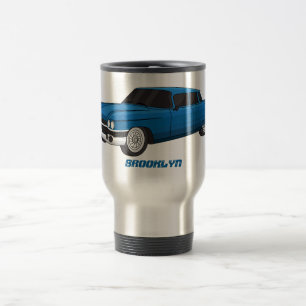 Caneca Térmica Carro clássico azul legal 1959